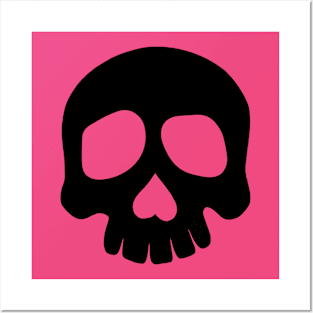 Black skull Posters and Art